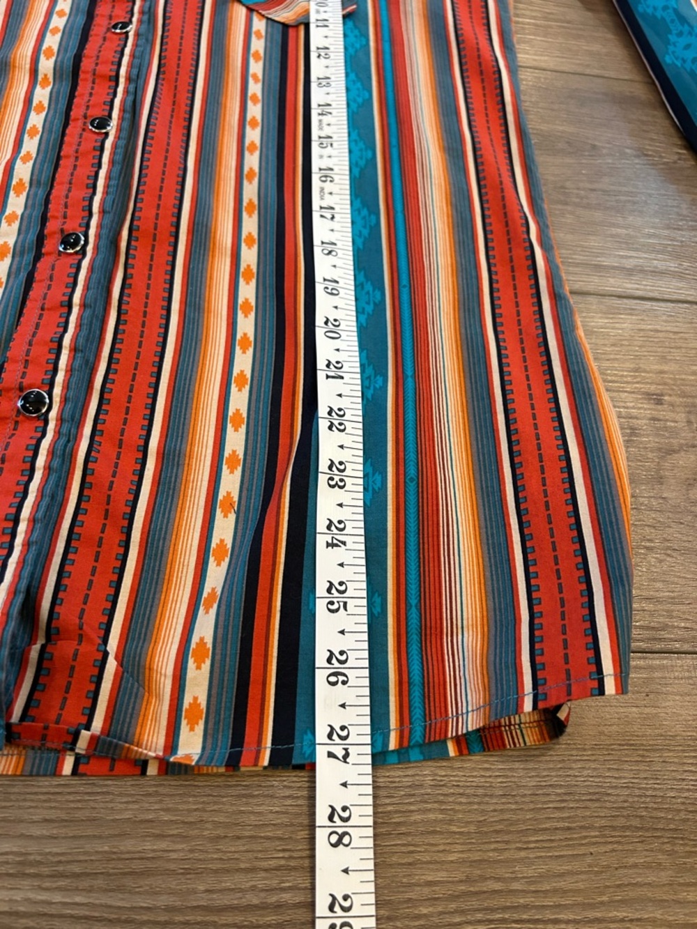 Rock & Roll Denim Southwestern Stripe Western Shirt Stretch Cotton - Picture 5 of 9